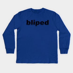 bliped - black version Kids Long Sleeve T-Shirt